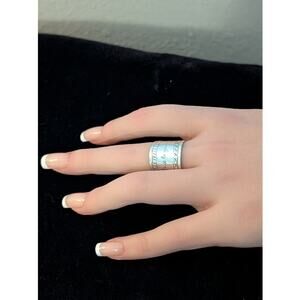 SILPADA 925 Sterling Silver Israel BE TRUE TO YOUR DREAMS Cigar Band Ring Sz 6.5